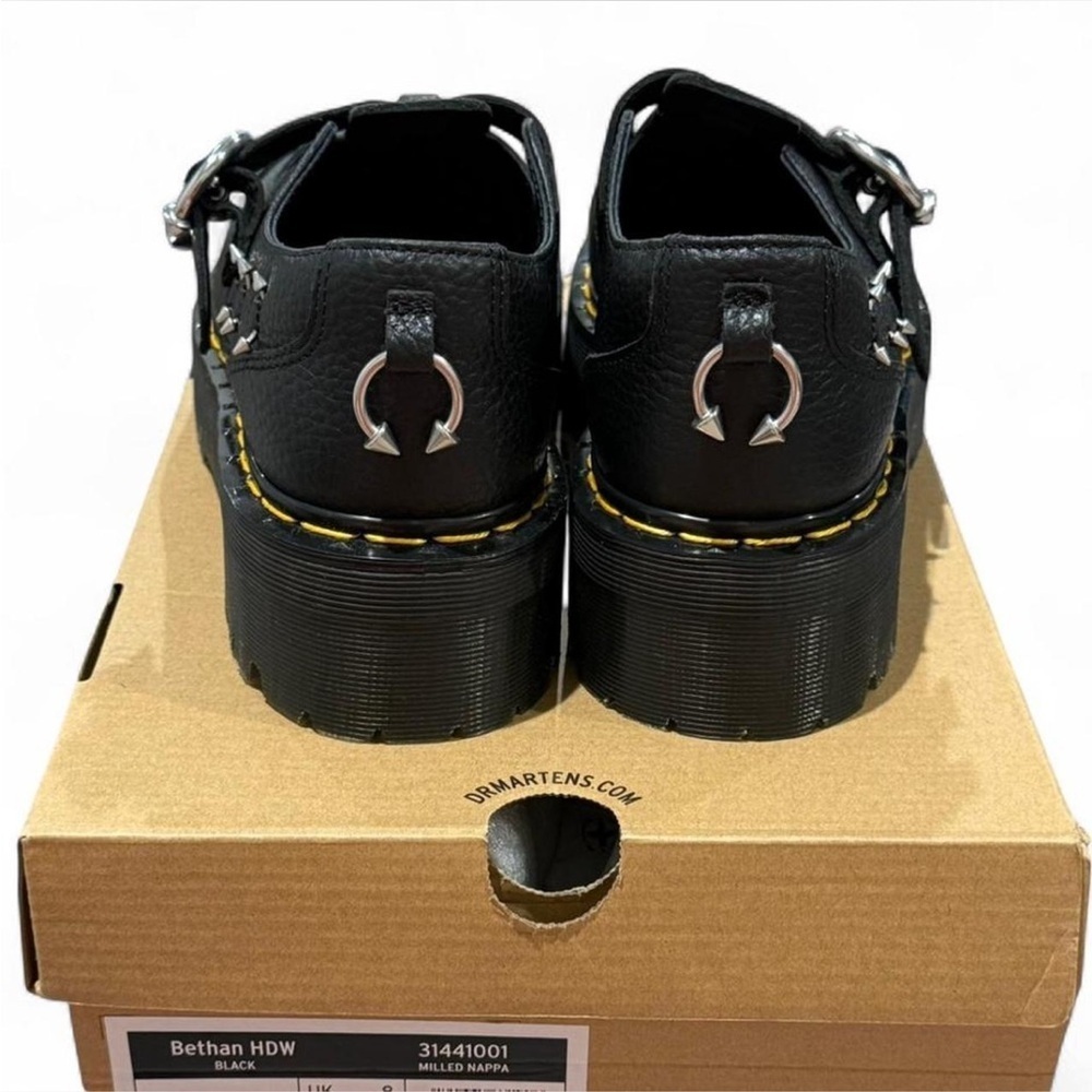 Dr. Martens Bethan Mary Jane Platform Piercing Shoes Leather New in Box Grunge - Picture 5 of 12